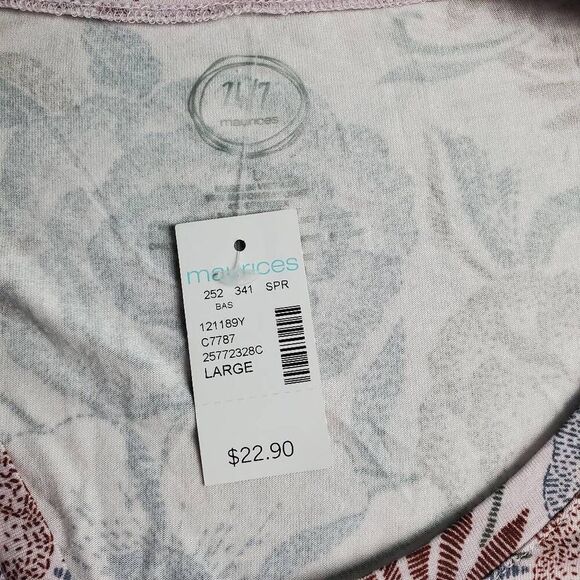 NWT Maurices Large Cream floral Top - Picture 5 of 7